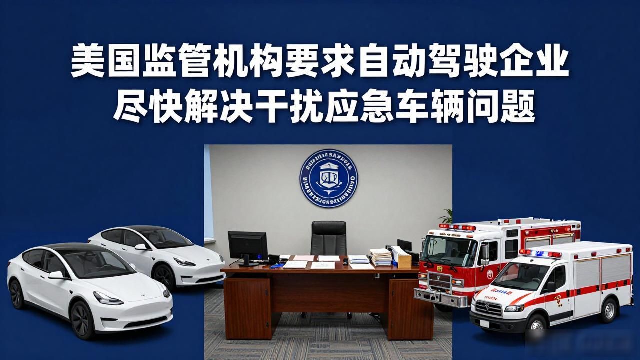 美国监管机构要求自动驾驶企业尽快解决干扰应急车辆问题