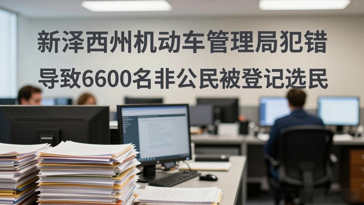 新泽西州机动车辆管理局犯错 导致6600名非公民被登记选民