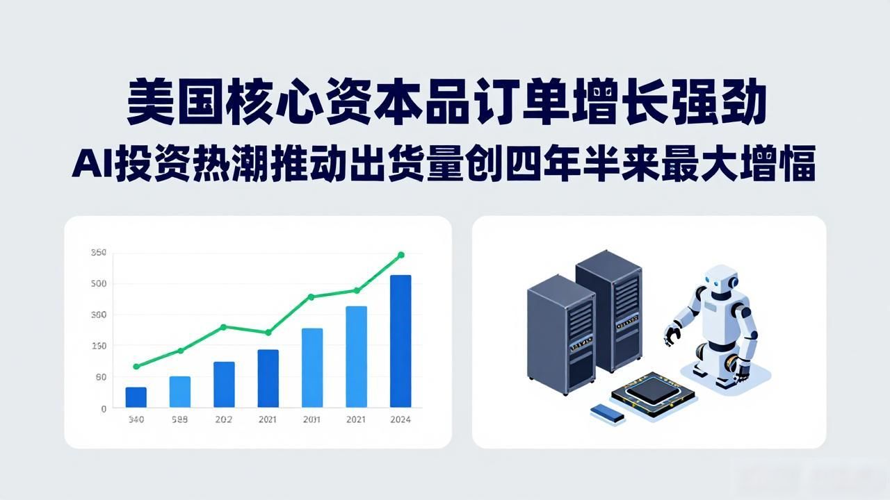 美国核心资本品订单增长强劲 AI投资热潮推动出货量创四年半来最大增幅_美国核心资本品订单增长强劲 AI投资热潮推动出货量创四年半来最大增幅_