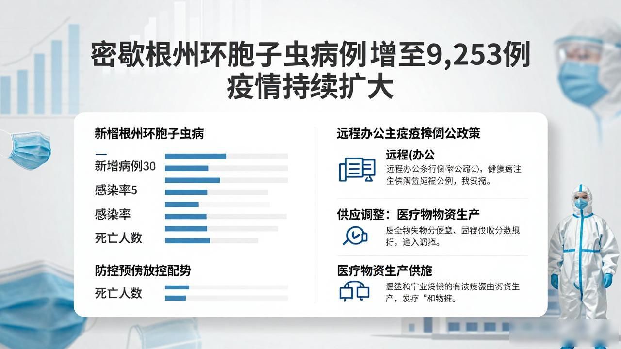 密歇根州环孢子虫病病例增至9,253例 疫情持续扩大